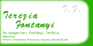 terezia fontanyi business card