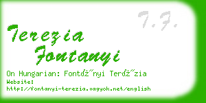 terezia fontanyi business card